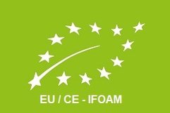 EU / CE - Normativa europea y estándar IFOAM Se rige por la normativa europea CE 834/2007 y 889/2008 y el estándar IFOAM, que permite la comercialización de productos orgánicos en Europa y regiones equivalentes.